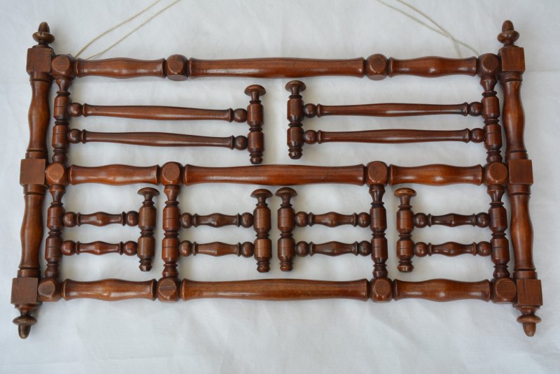 Antique Wall Mounted Coat Rack Wig Rack - Image 2